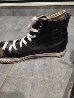 Rare Converse Chuck Taylor Layered Leather & Canvas Hi-Top Sneakers Men's 9